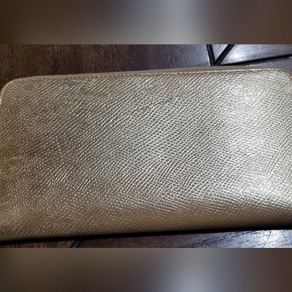 Celine Long Zippy Wallet GOLD - EUC - Picture 1 of 9